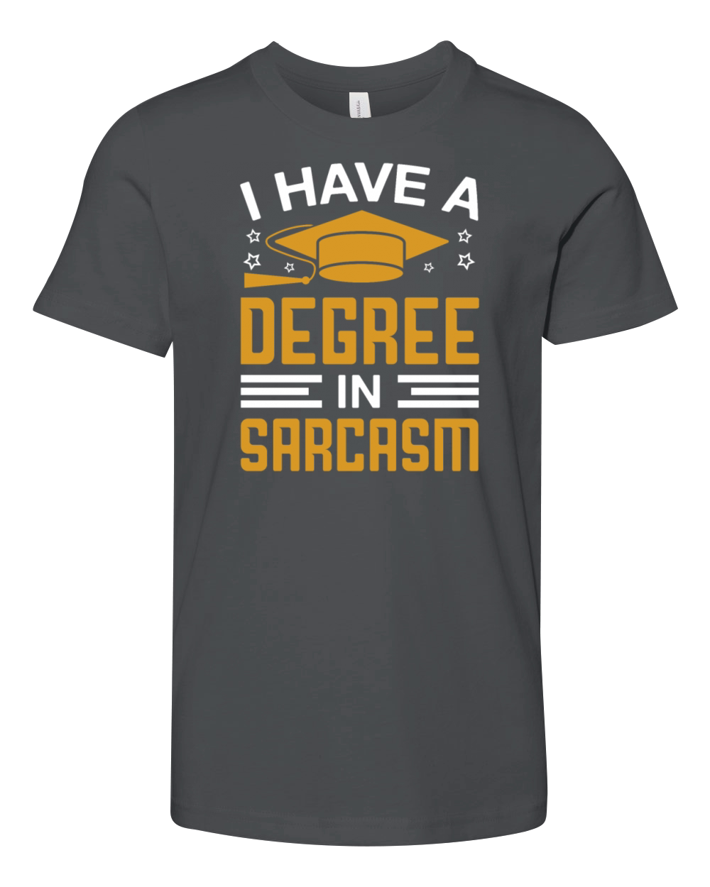 I Have A Degree In Sarcasm Funny Graduation Quotes Youth Unisex Jersey Tee