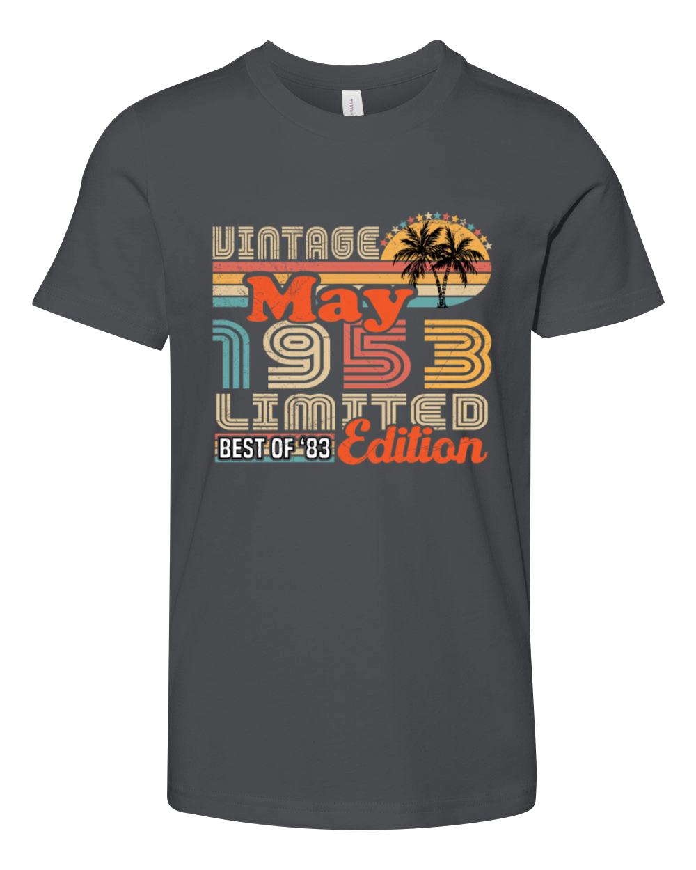 May 1953 Vintage Birthday Gift Youth Unisex Jersey Tee