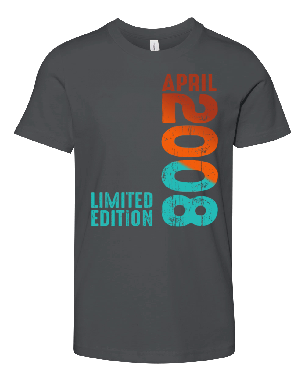 Since April 2008 Year 2008 Retro Vintage 2008 Youth Unisex Jersey Tee