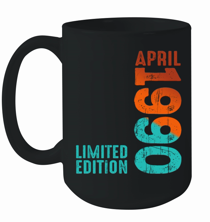 Since April 1990 Year 1990 Retro Vintage 1990 Ceramic Mug