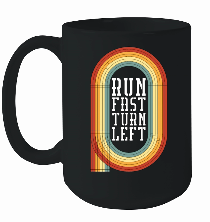 Track And Field Run Fast Turn Left Retro Sprinting Ceramic Mug
