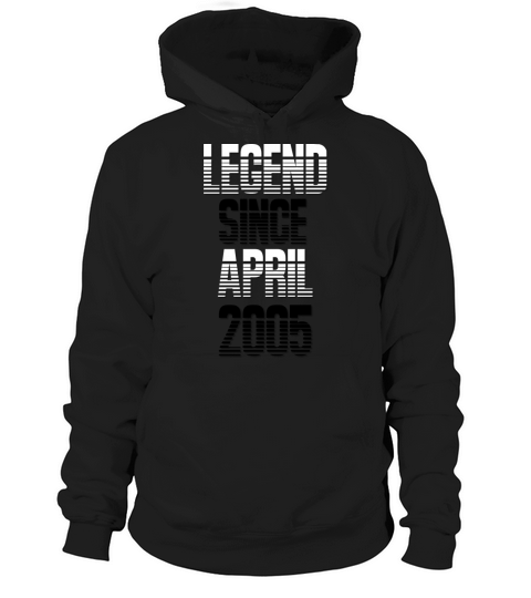 18 Year Old Legend Since April 2005 18th Birthday Hoodie Unisex