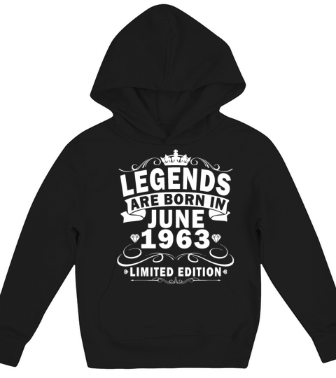 60th Birthday Vintage June 1963 Made in 1963 Kids Hoodie