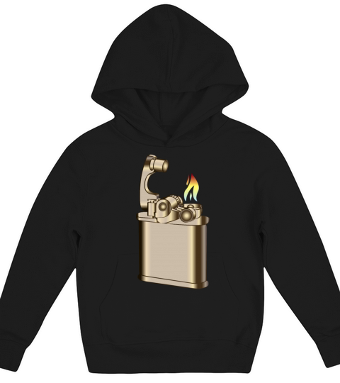 Vintage gasoline cigarette lighter Kids Hoodie