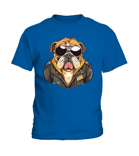 A retro and vintage theme showcasing a bulldog Kids T-Shirt