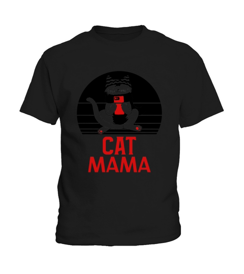 Cat Mom Vintage Style Distressed Retro Cat Lady Kids T-Shirt