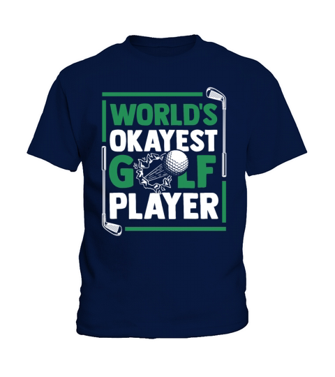 Worlds Okayest Golf Player Golfer Golfing Legend Kids T-Shirt
