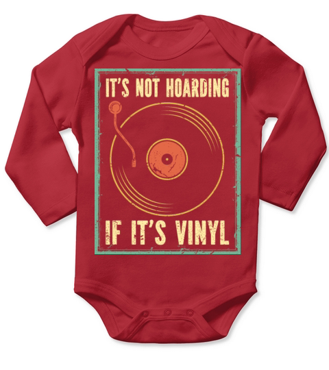 Its Not Hoarding Vinyl Records Long Sleeve Baby One-Piece