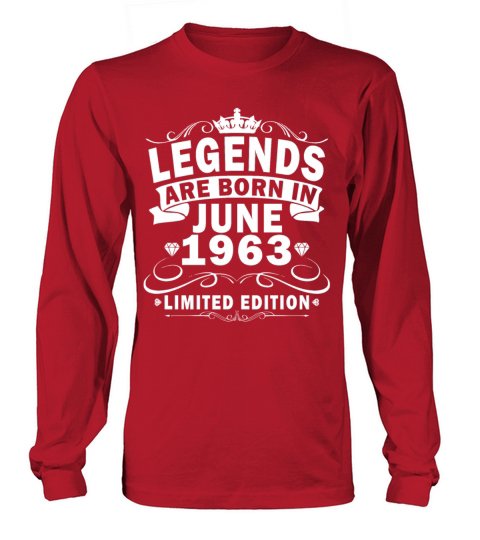 60th Birthday Vintage June 1963 Made in 1963 Long sleeved Unisex