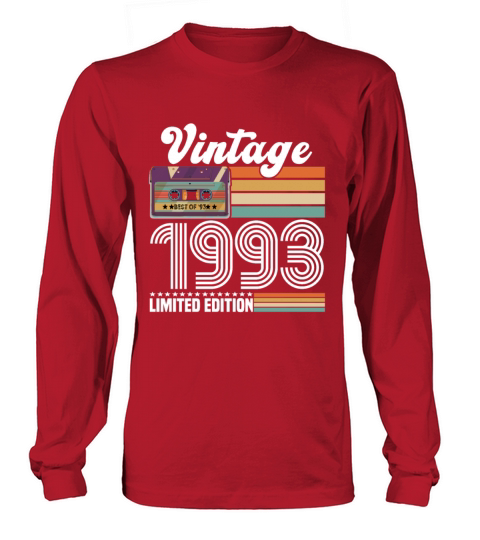 Vintage 1993 30th Birthday Fiftieth Gift Long sleeved Unisex