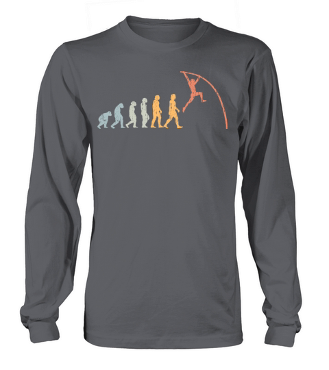 Vintage Pole Vault Human Evolution For A Pole Long sleeved Unisex