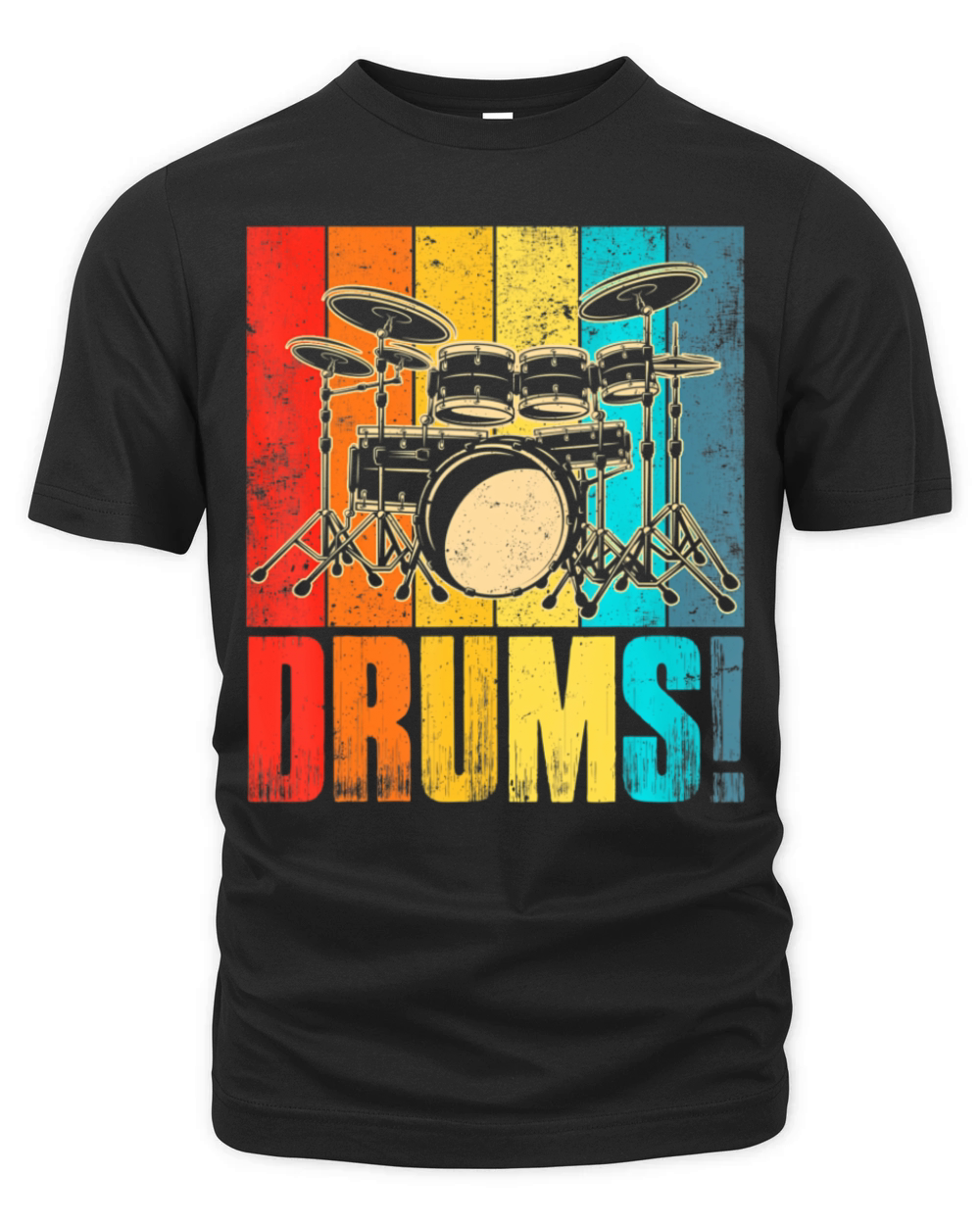 Drum Kit Musician Vintage Funny Music Drum Player Organic Unisex T-shirt