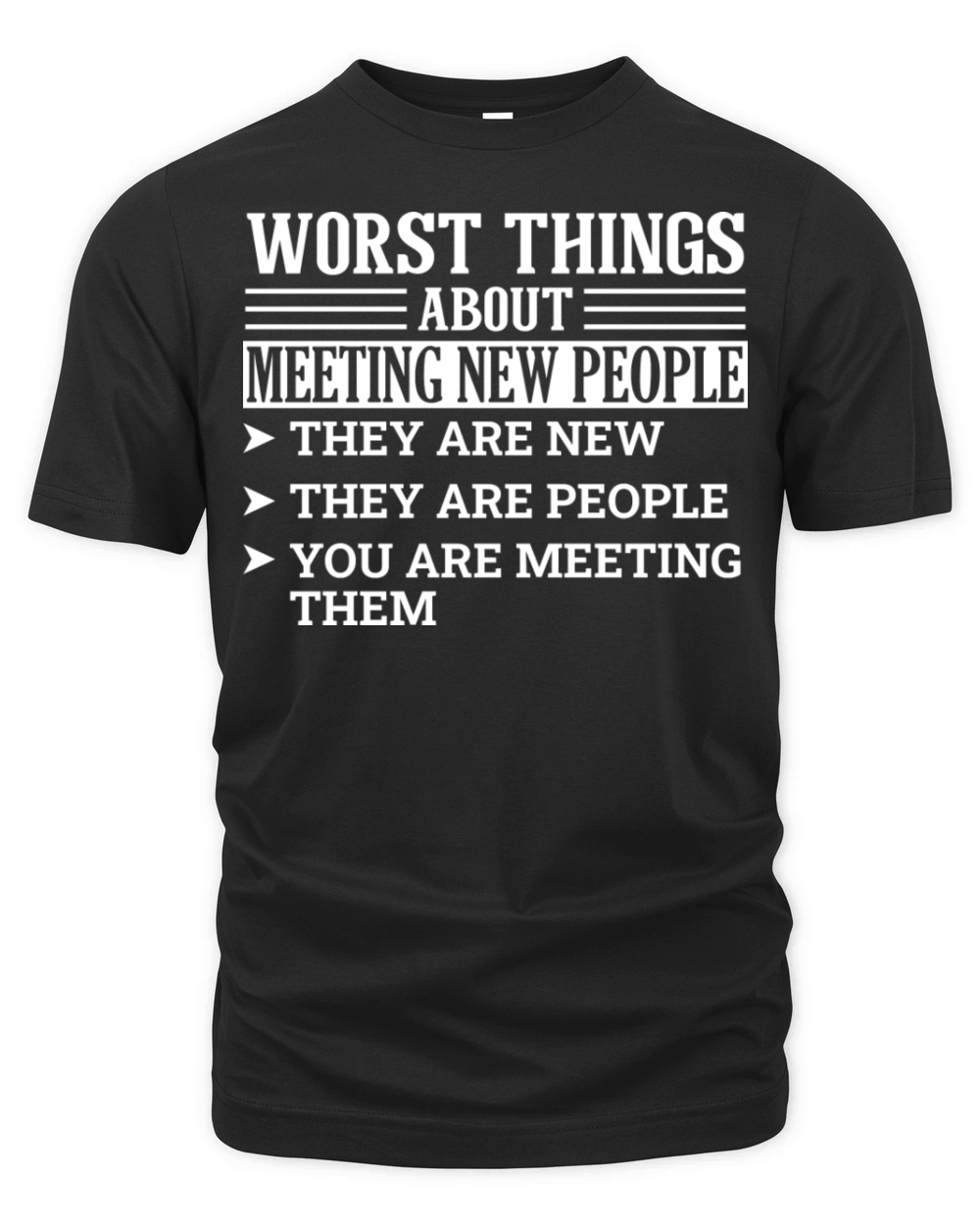 Funny Quote Typography Design For Introverts And Organic Unisex T-shirt