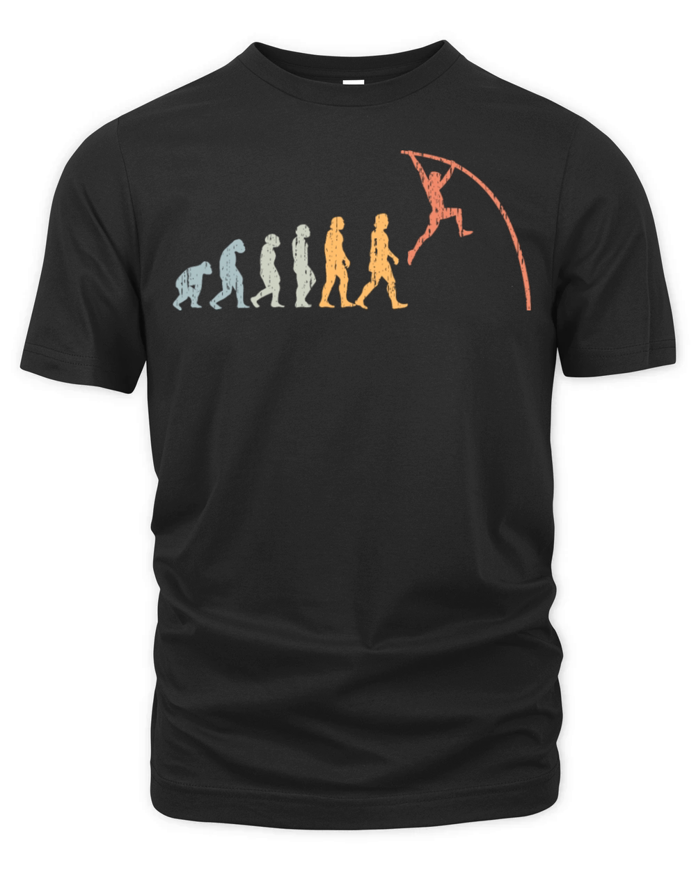 Vintage Pole Vault Human Evolution For A Pole Organic Unisex T-shirt