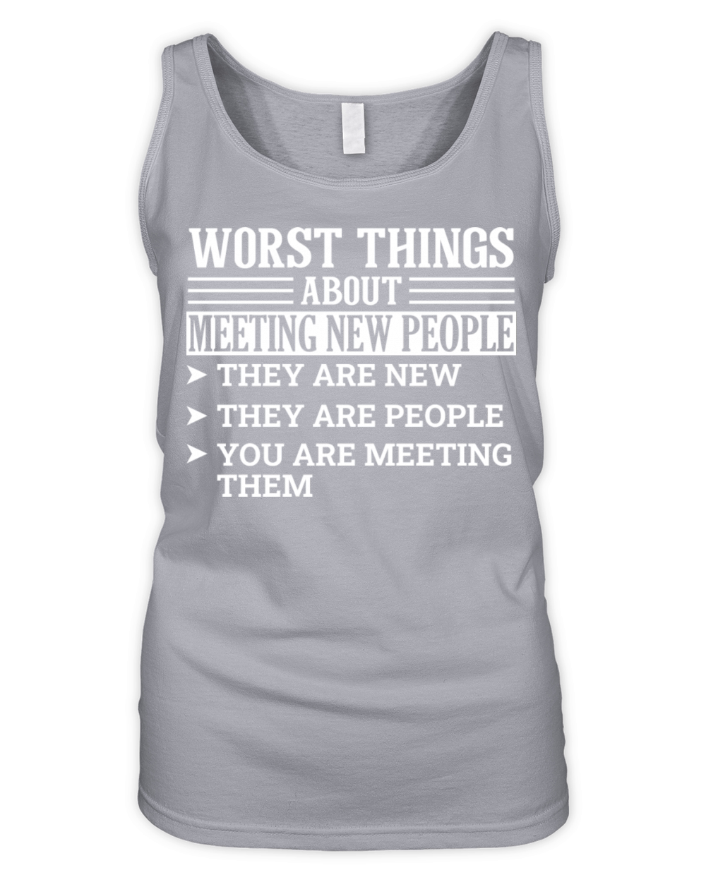 Funny Quote Typography Design For Introverts And Organic Women's Tank Top