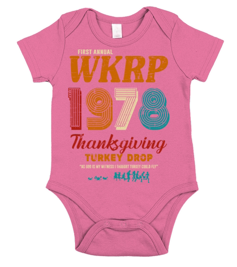 First Annual WKRP 1978 Thanksgiving Turkey Drop 10 Short Sleeve Baby One-Piece