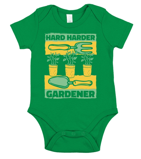 Hard Harder Gardener Ideas Gardener Horticulture Short Sleeve Baby One-Piece