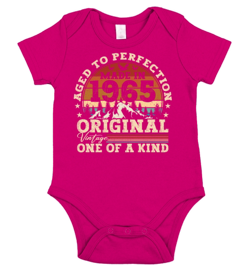 Original 1965 Vintage Vintage Birthday Retro Short Sleeve Baby One-Piece