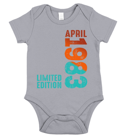 Since April 1983 Year 1983 Retro Vintage 1983 Short Sleeve Baby One-Piece