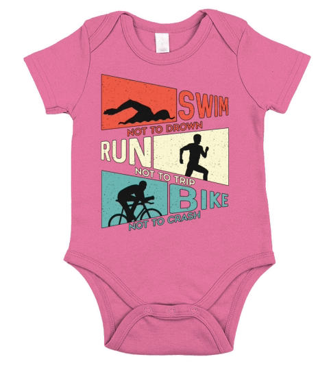 Triathlon Swim Not To Drown Run Competition Race Short Sleeve Baby One-Piece