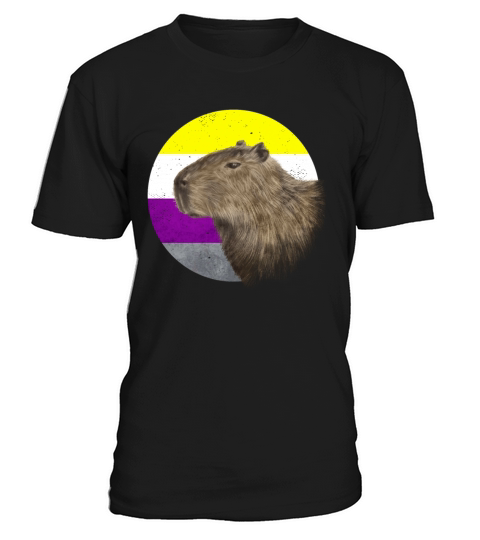 Non Binary Pride Flag Capybara Sublte LGBTQ T-Shirt Unisex