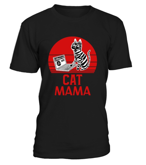 Retro Cat Mama Shirt Vintage Style Feline Lover T-Shirt Unisex