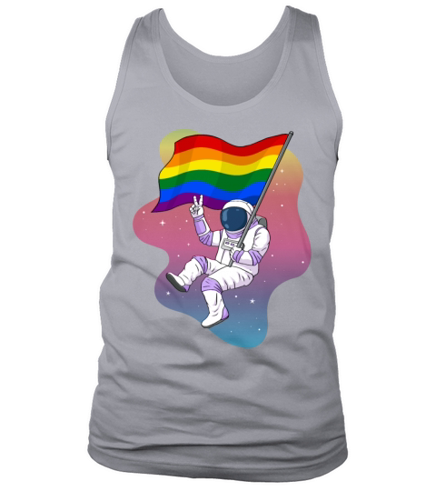 Gay Pride Rainbow Flag Space Astronaut Subtle Tank Top Unisex