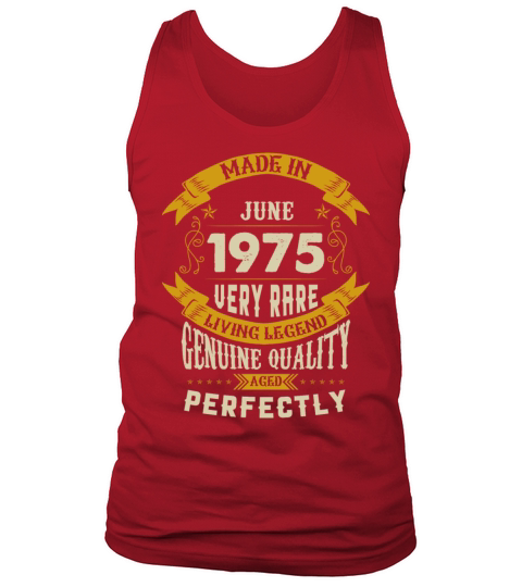 June 1975 Vintage Birthday Present Tank Top Unisex