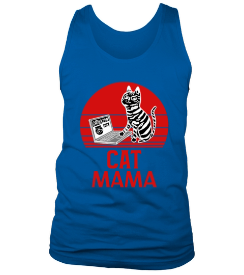 Retro Cat Mama Shirt Vintage Style Feline Lover Tank Top Unisex