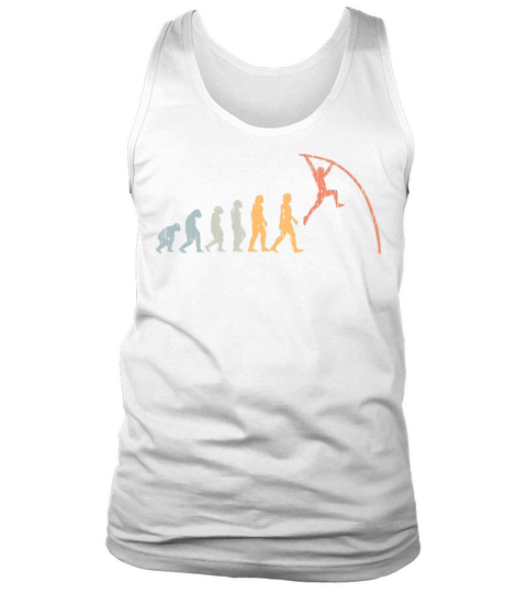 Vintage Pole Vault Human Evolution For A Pole Tank Top Unisex