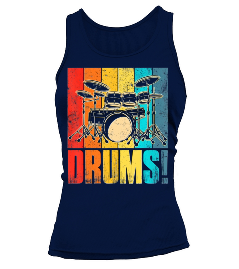 Drum Kit Musician Vintage Funny Music Drum Player Tank top Woman