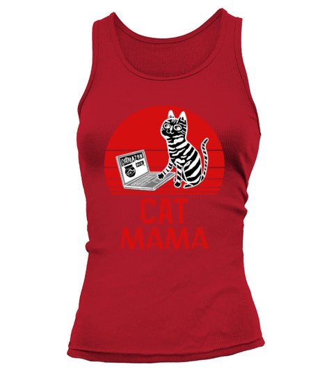 Retro Cat Mama Shirt Vintage Style Feline Lover Tank top Woman