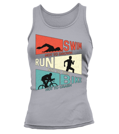 Triathlon Swim Not To Drown Run Competition Race Tank top Woman