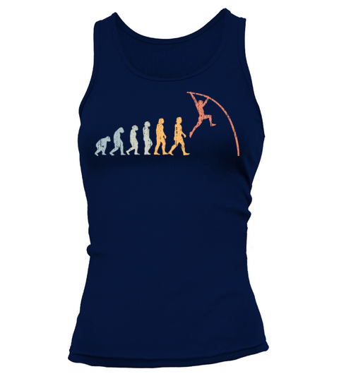Vintage Pole Vault Human Evolution For A Pole Tank top Woman