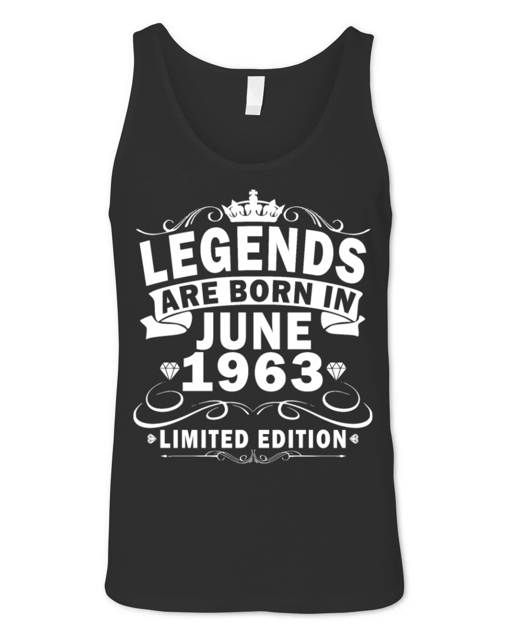 60th Birthday Vintage June 1963 Made in 1963 Unisex Jersey Tank