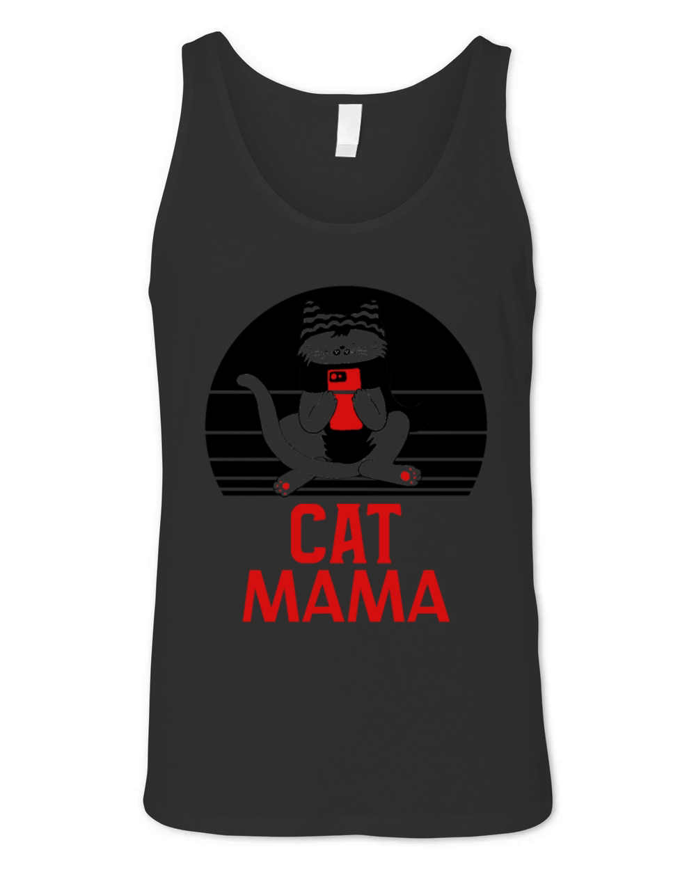 Cat Mom Vintage Style Distressed Retro Cat Lady Unisex Jersey Tank
