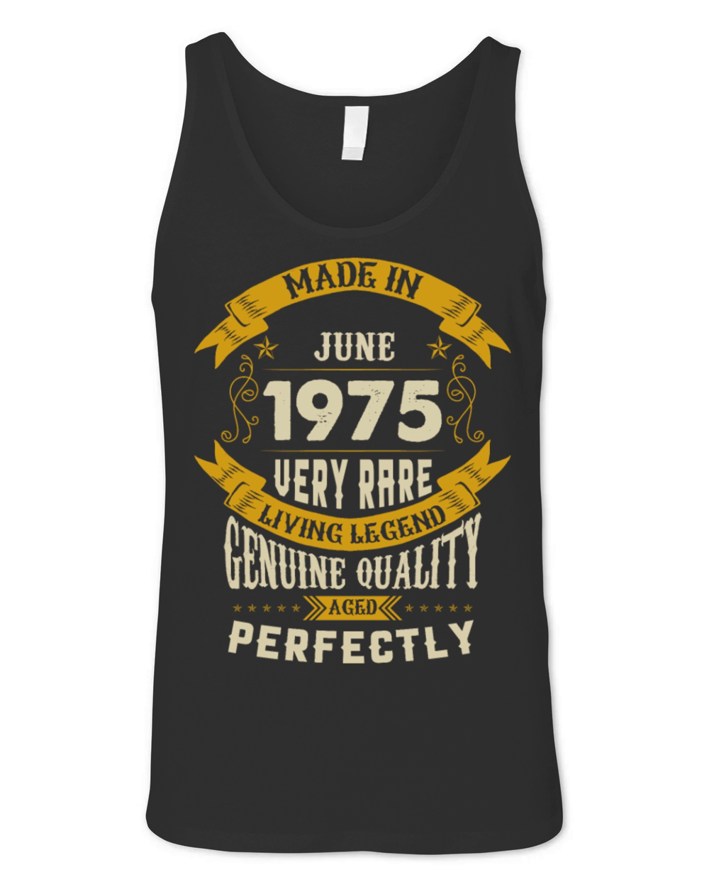 June 1975 Vintage Birthday Present Unisex Jersey Tank