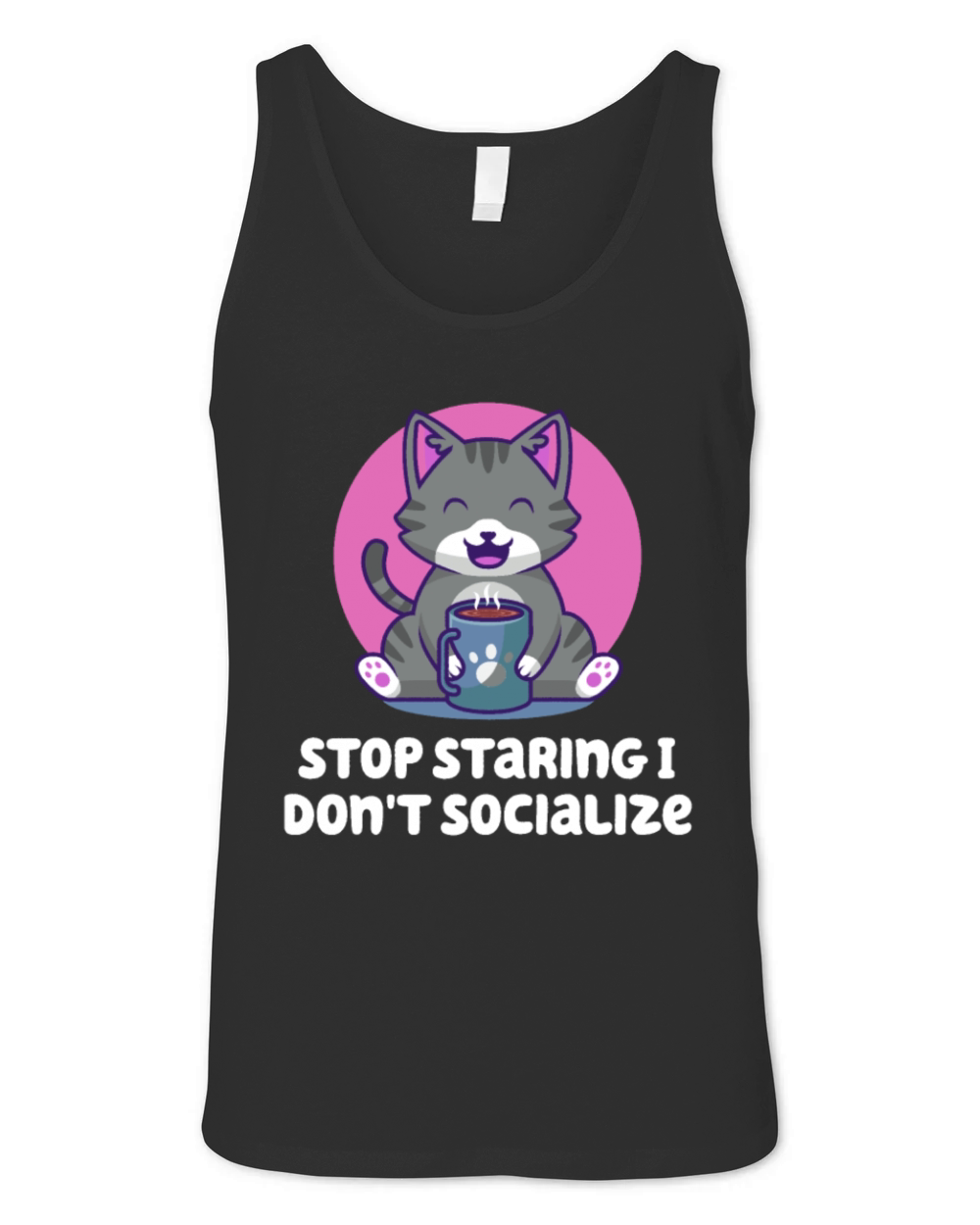 Stop Staring I Dont Socialize Nerd Introvert Weird Unisex Jersey Tank
