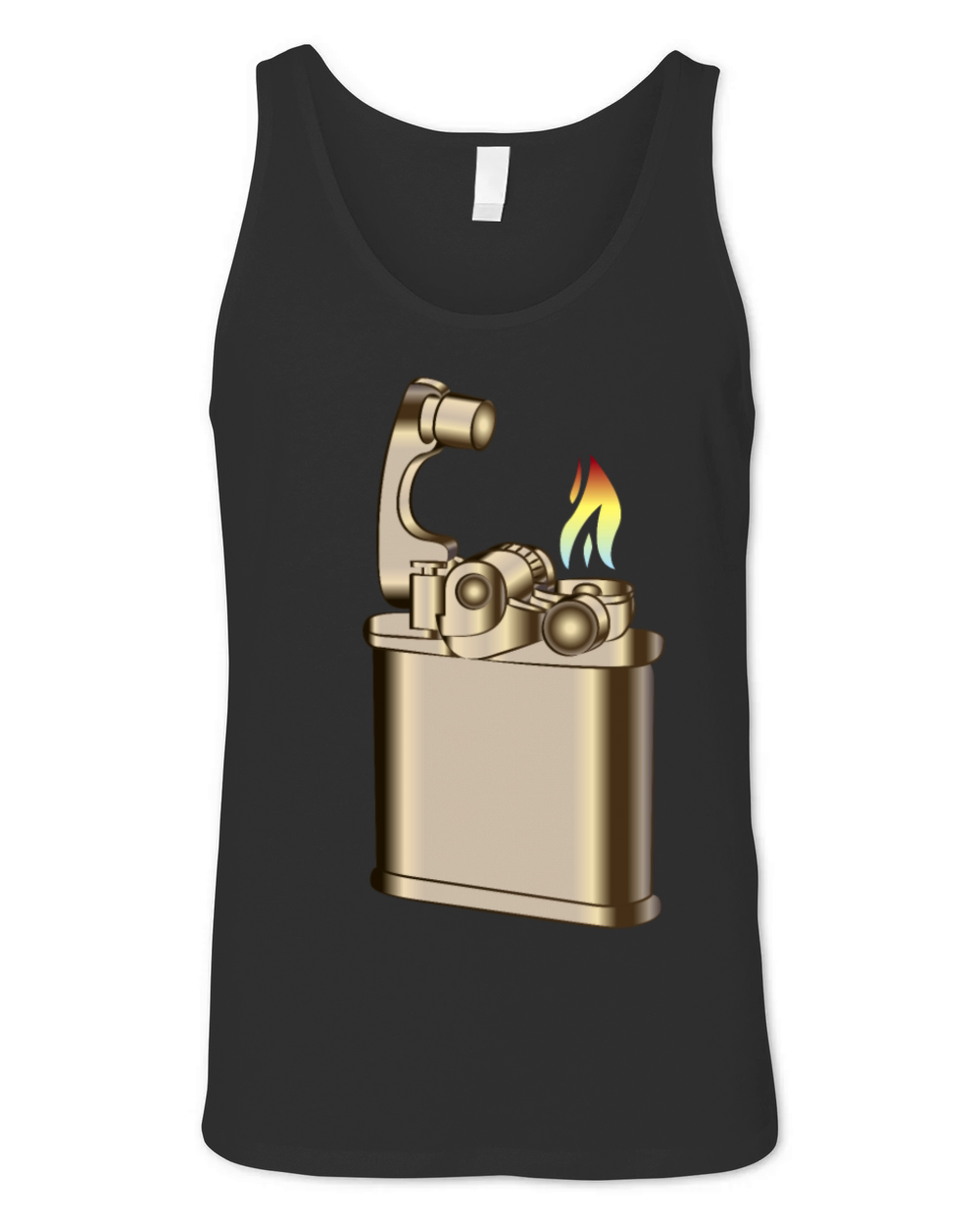 Vintage gasoline cigarette lighter Unisex Jersey Tank