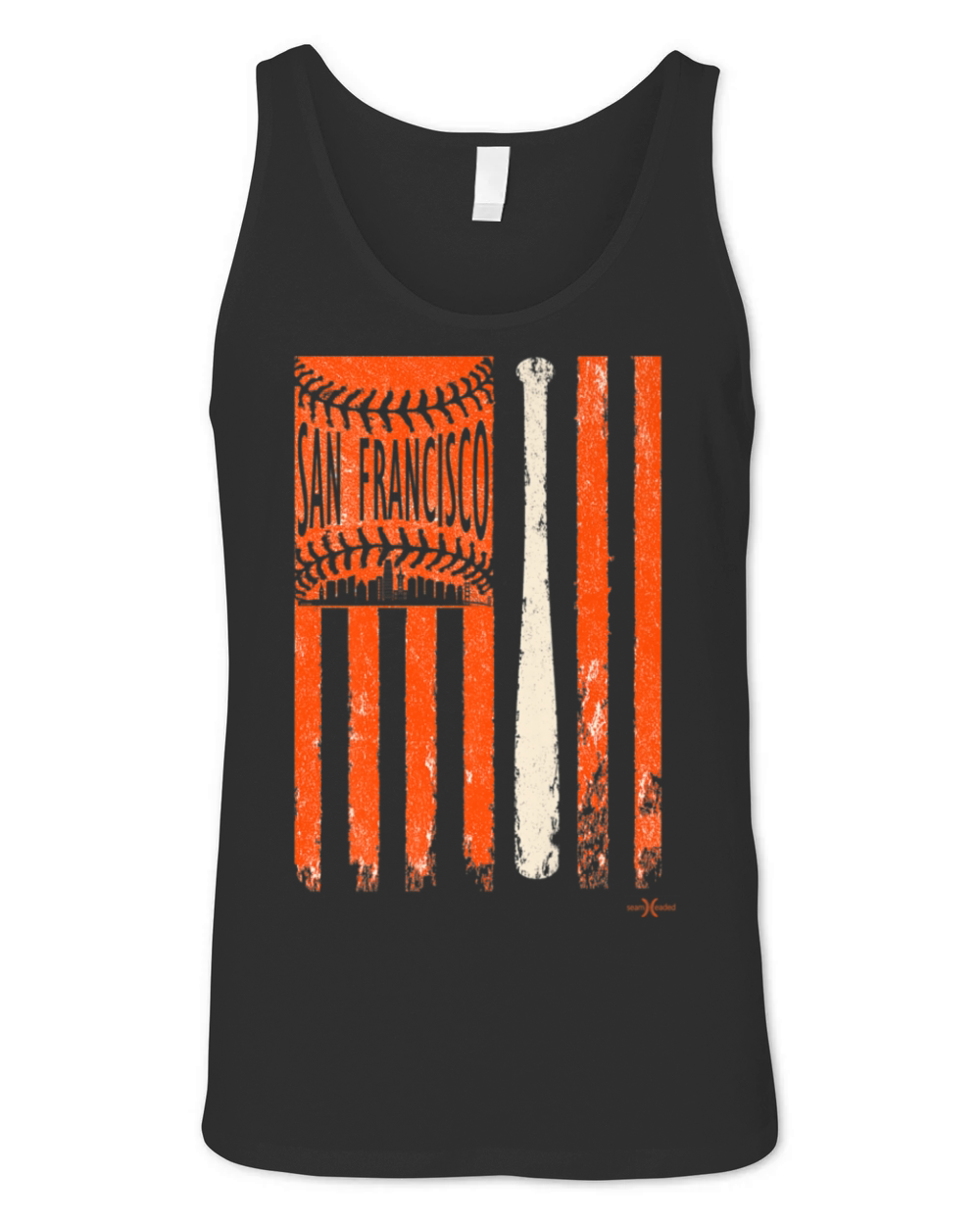 Vintage San Francisco Baseball Flag Patriotic Unisex Jersey Tank