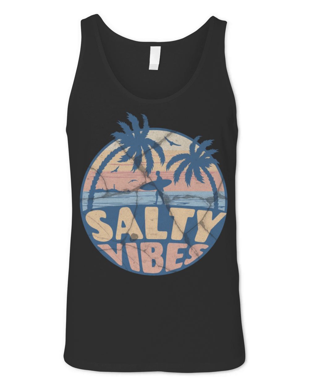 Vintage Surf Design With Unisex Jersey Tank