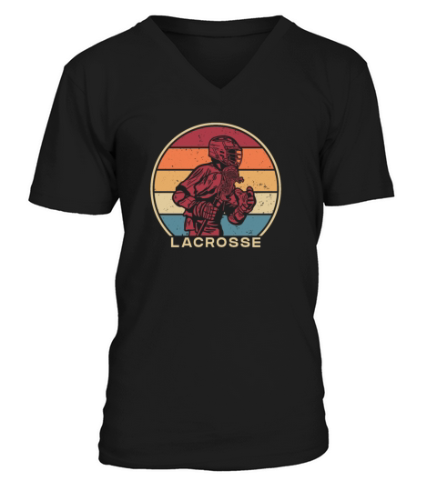 Retro Fan Mom Goalie Lax Legend Professional V-Neck T-shirt