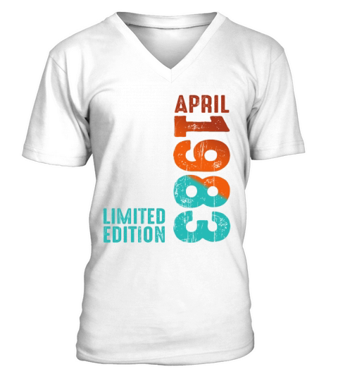 Since April 1983 Year 1983 Retro Vintage 1983 V-Neck T-shirt
