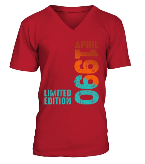 Since April 1990 Year 1990 Retro Vintage 1990 V-Neck T-shirt