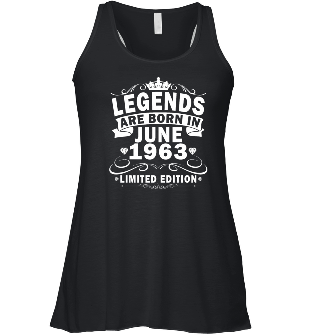60th Birthday Vintage June 1963 Made in 1963 Women's Flowy Tank Top