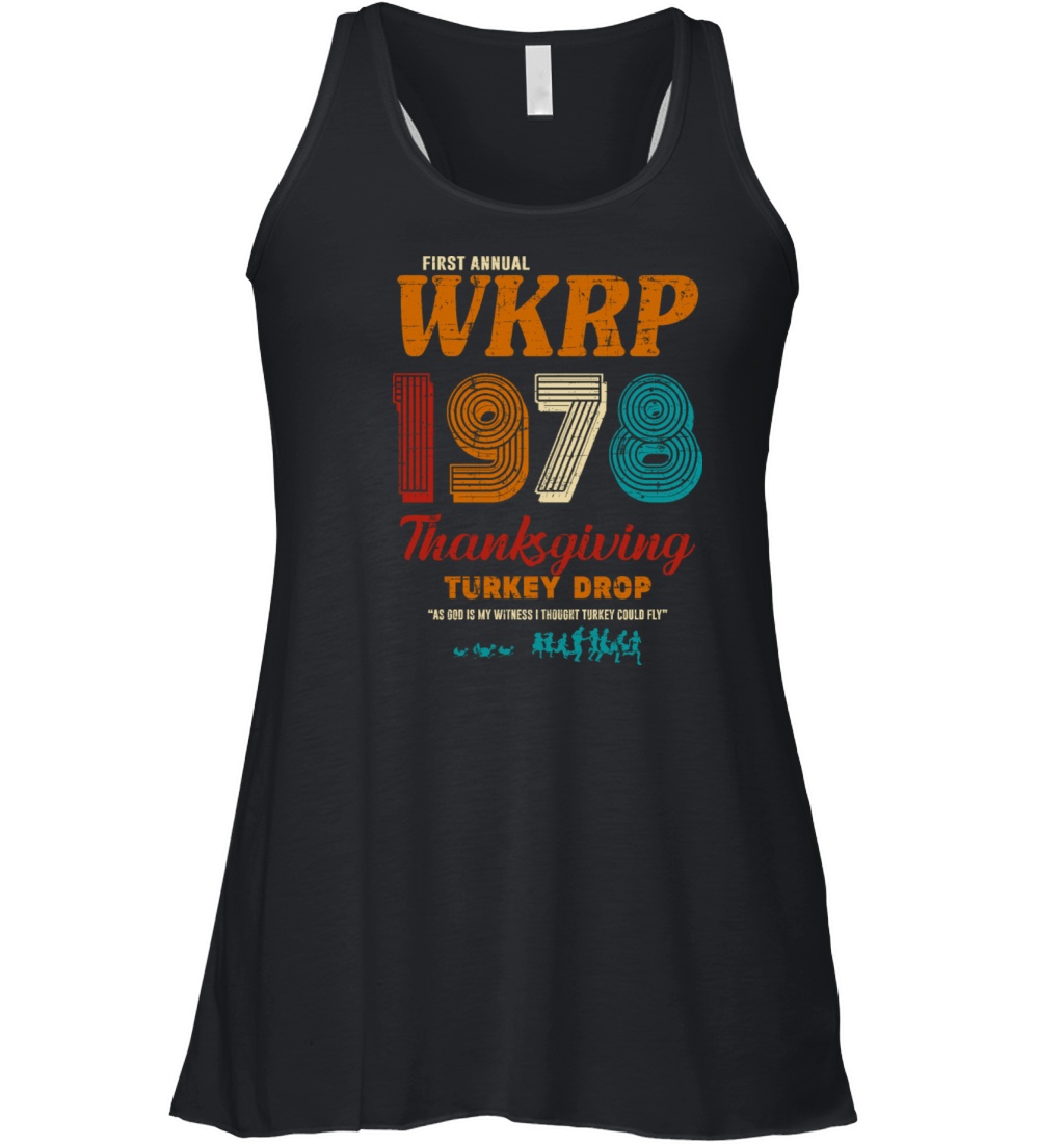 First Annual WKRP 1978 Thanksgiving Turkey Drop 10 Women's Flowy Tank Top