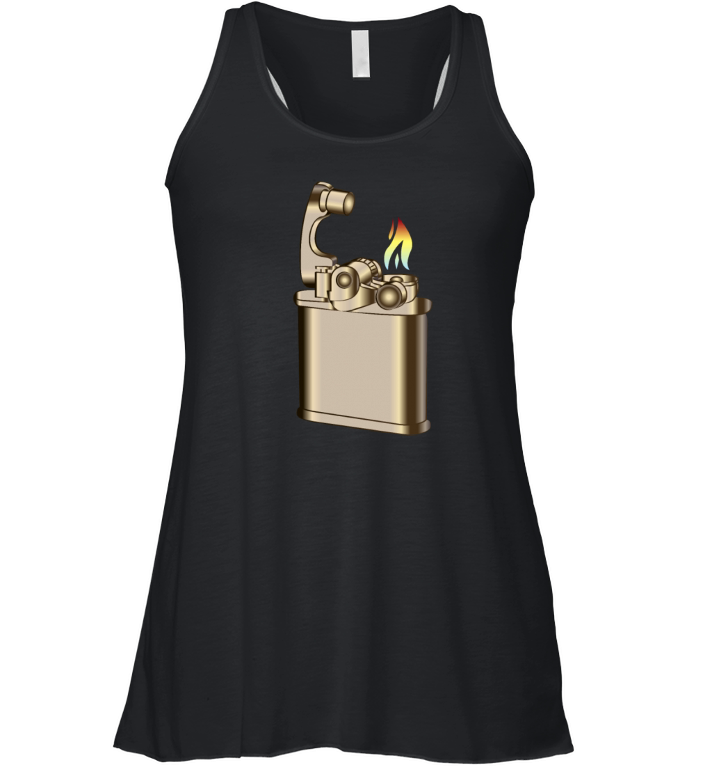 Vintage gasoline cigarette lighter Women's Flowy Tank Top