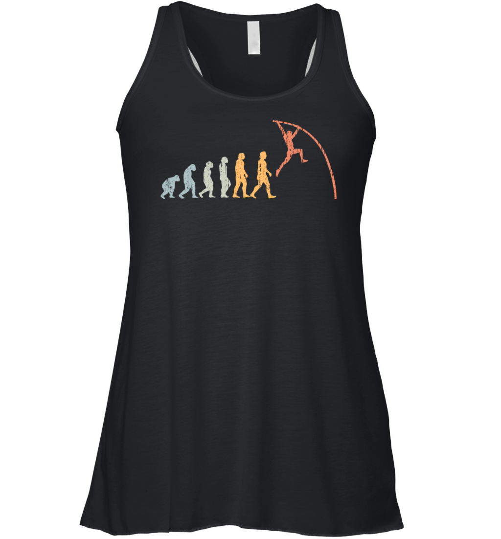 Vintage Pole Vault Human Evolution For A Pole Women's Flowy Tank Top