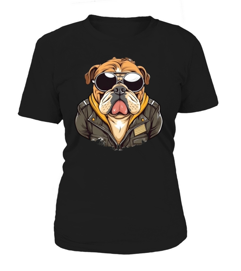 A retro and vintage theme showcasing a bulldog Women's T-Shirt