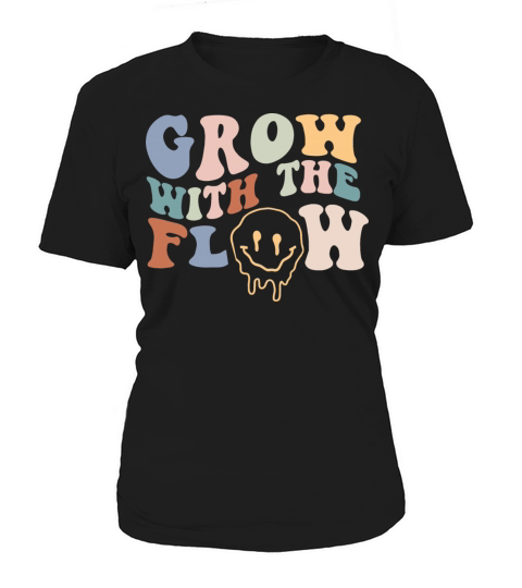 Grow With The Flow 70s Boho Peace Hippie Gift Women's T-Shirt